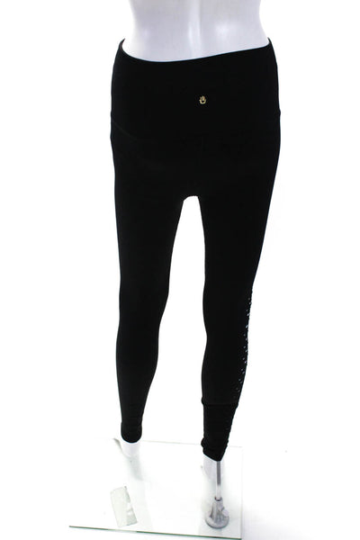 Spiritual Gangster Womens High Rise Cutout Leggings Black Size S