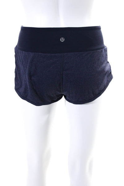 Lululemon Womens Gathered Mid Rise Athletic Mini Shorts Blue Size 6