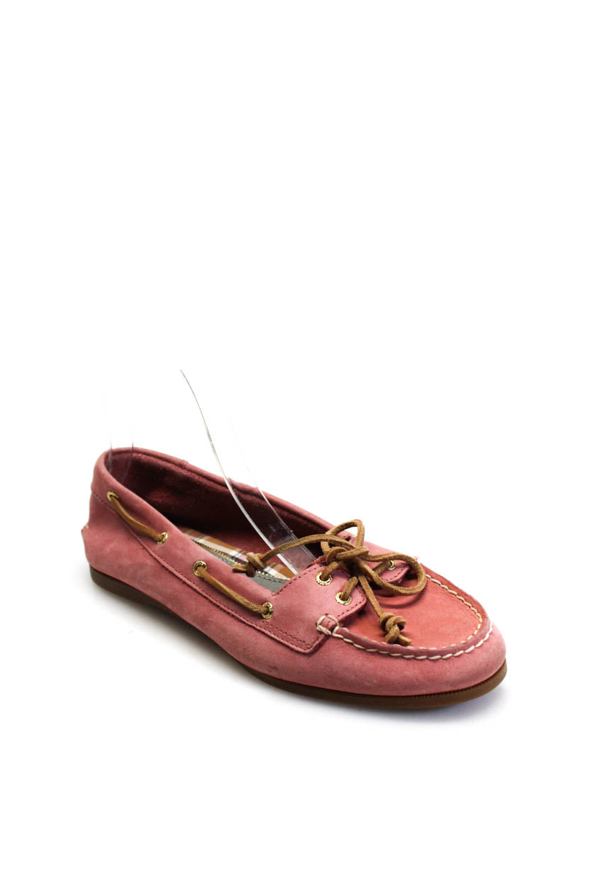 Pink boat shoes shops womens