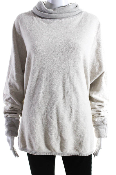 Michael Stars Womens Cotton Pullover Turtleneck Sweatshirt Top Gray Size L