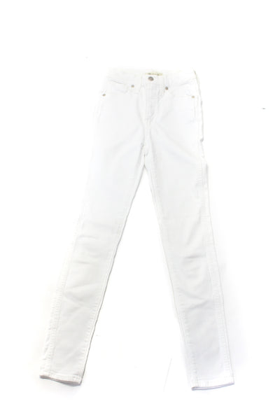 Madewell Womens 10" High Rise Ankle Skinny Jeans Pants White Size 23