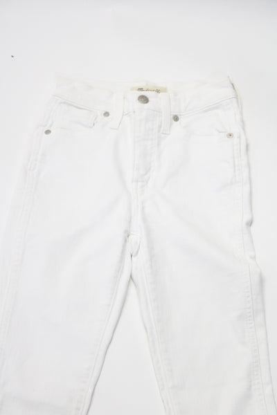 Madewell Womens 10" High Rise Ankle Skinny Jeans Pants White Size 23