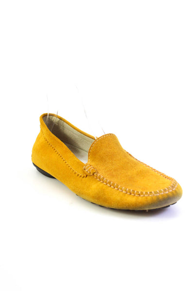 FS/NY Womens Slip On Round Toe Loafers Yellow Suede Size 38.5