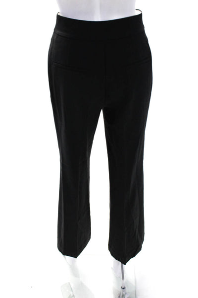 Rebecca Taylor Womens Zipper Fly High Rise Pleated Dress Pants Black Wool Size 0