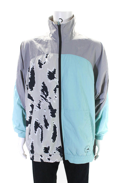 Adidas by Stella McCartney Mens Full Zipper Light Jacket Blue Grey Size Large