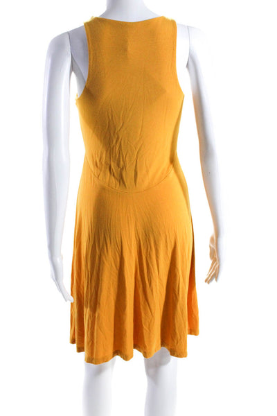 Athleta Womens Round Neck Sleeveless Pullover Tank Dress Yellow Size XS