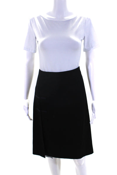 Philosophy di Alberta Ferretti Burnout Velvet Detail Pencil Skirt Black Size 6