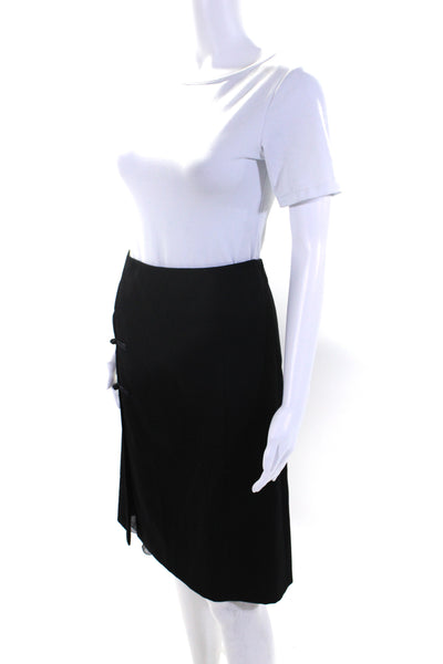 Philosophy di Alberta Ferretti Burnout Velvet Detail Pencil Skirt Black Size 6