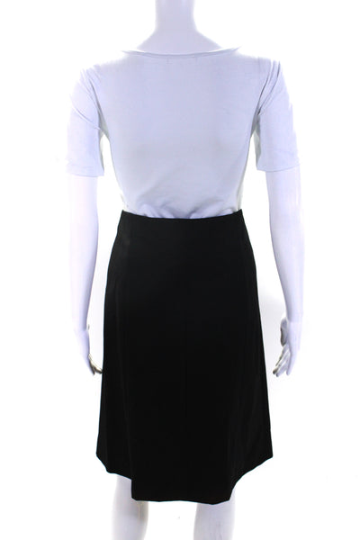 Philosophy di Alberta Ferretti Burnout Velvet Detail Pencil Skirt Black Size 6