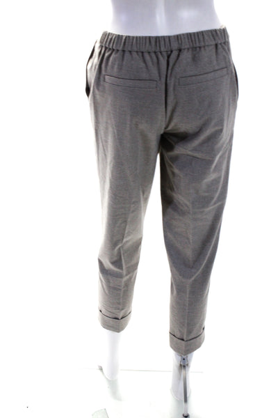 Brochu Walker Womens Zipper Fly Mid Rise Pleated Cuffed Trouser Pants Gray XS