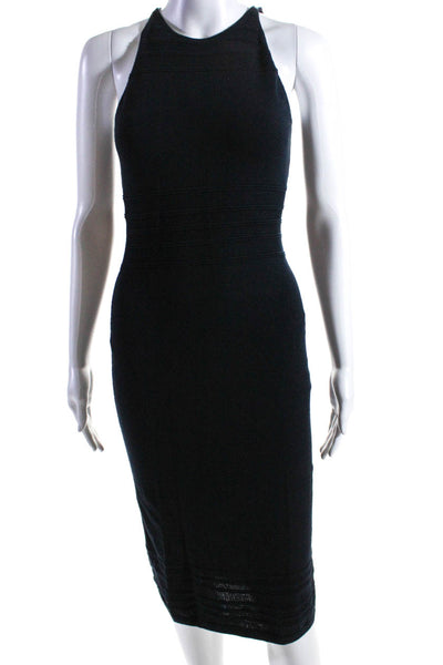 Elizabeth and James Womens Sleeveless Body Con Dress Navy Blue Size Medium