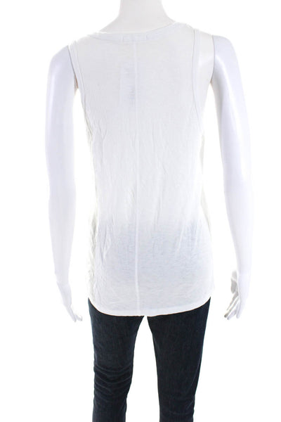 Rag & Bone Jean Womens Scoop Neck Jersey Tank Top White Cotton Size Medium