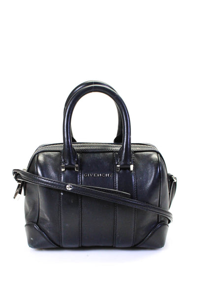 Givenchy Womens Zip Top Leather Mini Lucrezia Shoulder Handbag Black