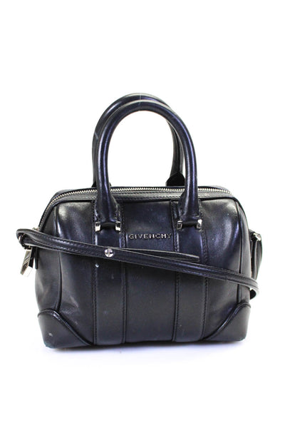 Givenchy Womens Zip Top Leather Mini Lucrezia Shoulder Handbag Black