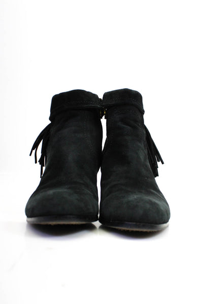 Sam Edelman Womens Suede Zip Up Cuffed Louie Ankle Boots Black Size 9 Medium