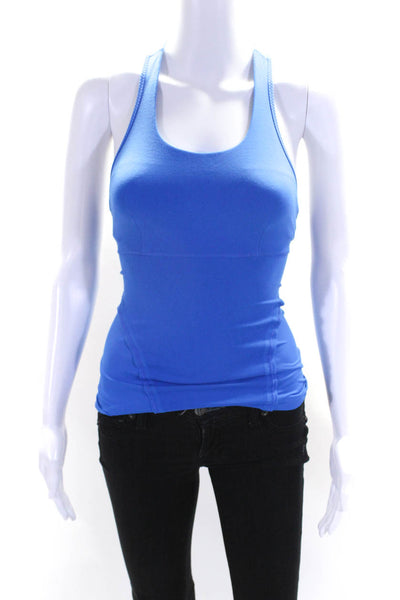 Lululemon Womens Square Neck Racerback Sleeveless Hourglass Tank Top Blue Size 2