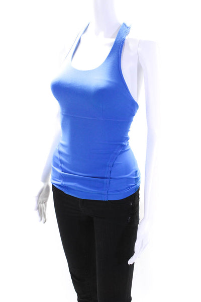 Lululemon Womens Square Neck Racerback Sleeveless Hourglass Tank Top Blue Size 2