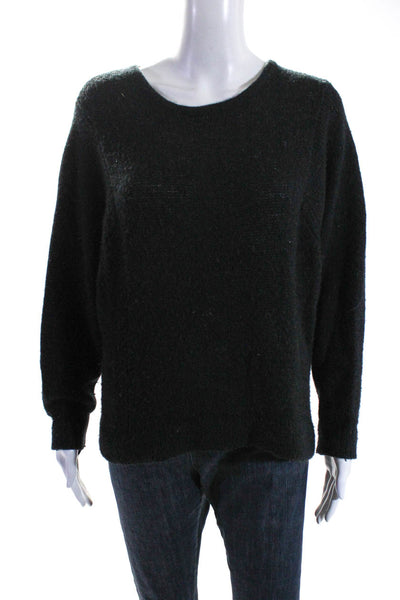 Helmut Lang Womens Wool Knit Long Sleeve Round Neck Sweater Top Black Size PP