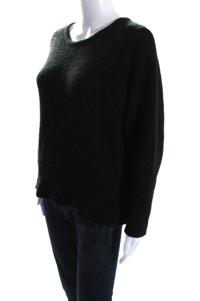 Helmut Lang Womens Wool Knit Long Sleeve Round Neck Sweater Top Black Size PP