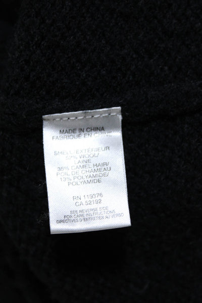 Helmut Lang Womens Wool Knit Long Sleeve Round Neck Sweater Top Black Size PP