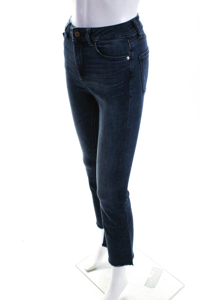 DL1961 Womens Cotton Denim High Rise Instasculpt Boot Cut Jeans Blue Size 25