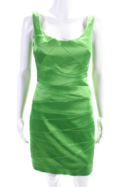 Jax Womens Sleeveless Knee Length High Waist Body Con Dress Green Size 4