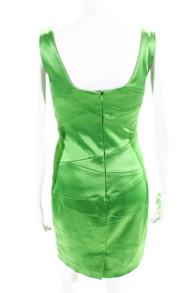 Jax Womens Sleeveless Knee Length High Waist Body Con Dress Green Size 4