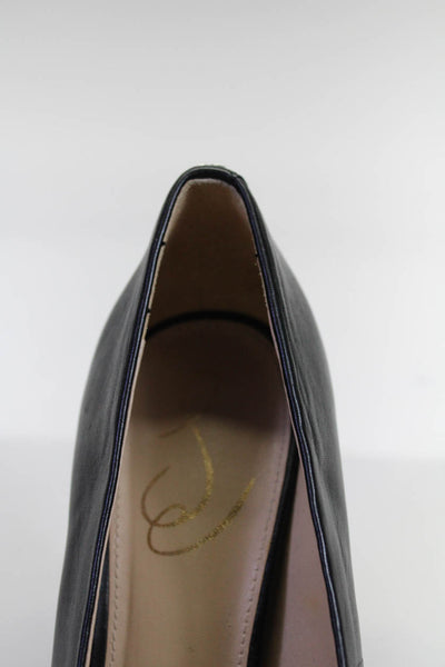 Sam Edelman Womens Pointed Toe Slip On Stiletto Pumps Black Leather Size 8.5