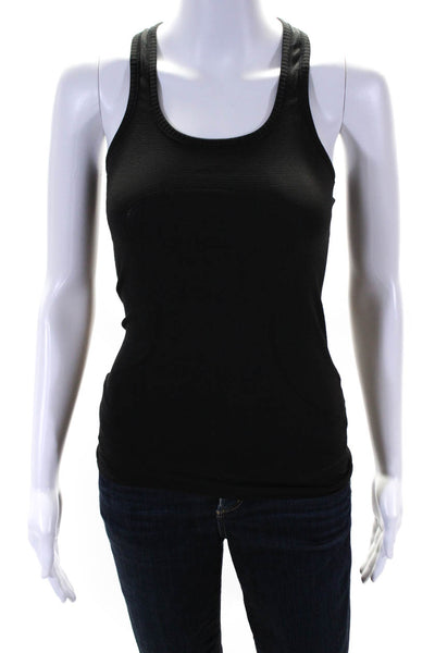 Lululemon Womens Scoop Neck Racerback Athletic Tank Top Black Size 2