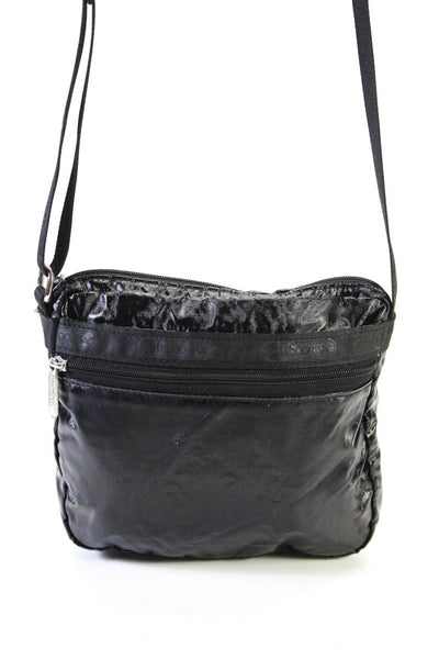 LeSportsac Womens Black Zip Small Crossbody Bag Handbag