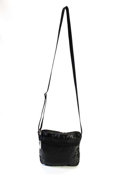 LeSportsac Womens Black Zip Small Crossbody Bag Handbag