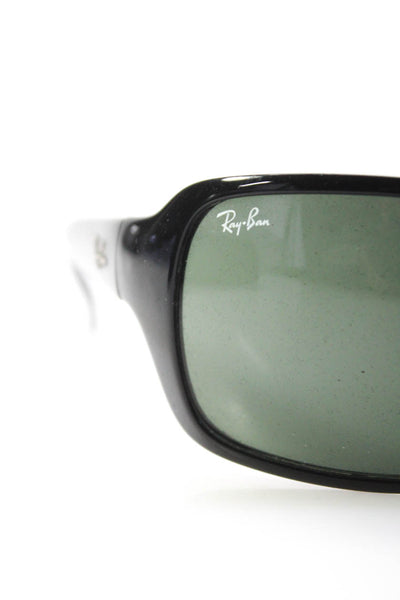 Ray Ban Womens RB 4068 Square Sunglasses Black Plastic