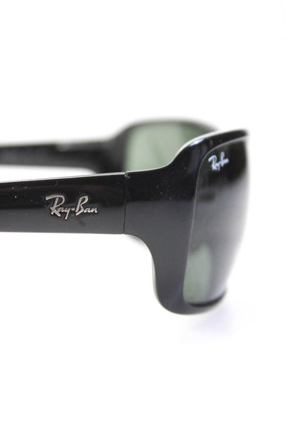 Ray Ban Womens RB 4068 Square Sunglasses Black Plastic