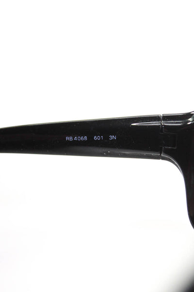 Ray Ban Womens RB 4068 Square Sunglasses Black Plastic