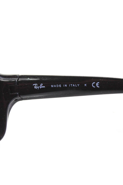 Ray Ban Womens RB 4068 Square Sunglasses Black Plastic