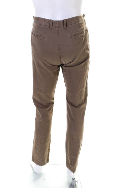 J Crew Mens Stretch Twill Khaki Chino Slim Straight Pants Beige Size 30x34