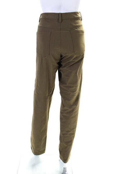 Lululemon Men Mid Rise Flat Front Slim Leg Golf Pants Brown Size 31