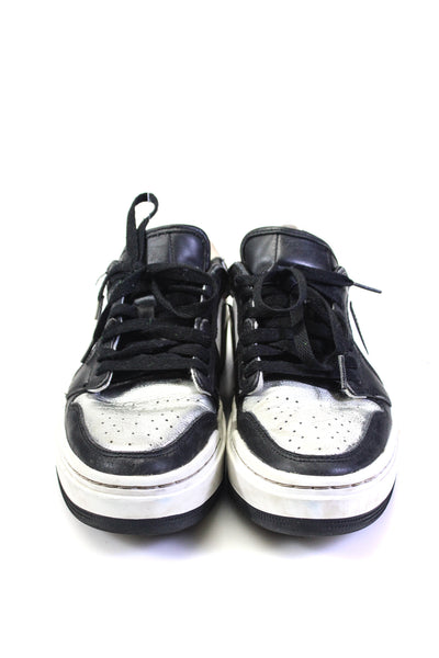 Nike Girls Leather Two-Toned Lace Up Low Top Platform Sneakers Black Size 7