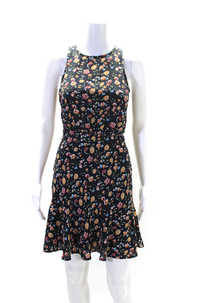 J Crew Mercantile Womens Floral Print Round Neck Sleeveless Dress Navy Size 00