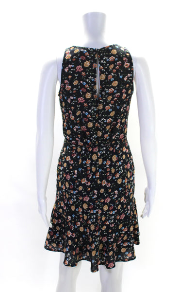 J Crew Mercantile Womens Floral Print Round Neck Sleeveless Dress Navy Size 00