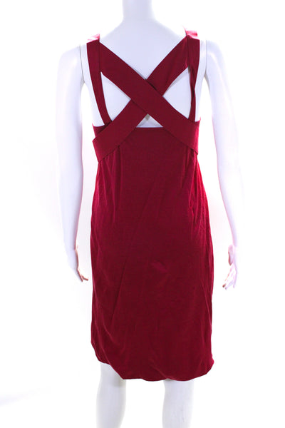 Philosophy di Alberta Ferretti Womens Halter Mini Empire Waist Dress Red Size 8