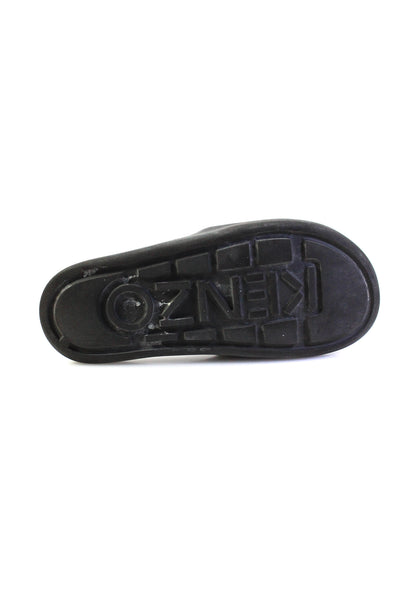 Kenzo Womens Slip On Tiger Logo Rubber Slide Sandals Black White Size 40