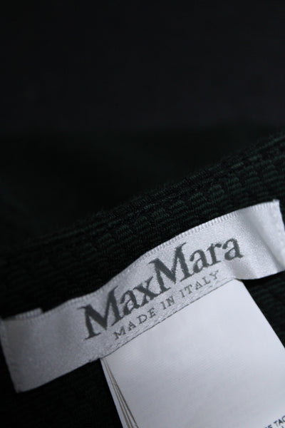 Max Mara Womens High Waist Knit Leggings Skinny Pants Dark Green Size 6