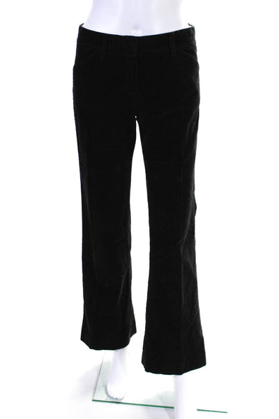 Theory Womens Cotton Corduroy Low-Rise Flared Pants Trousers Black Size 2