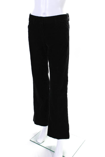 Theory Womens Cotton Corduroy Low-Rise Flared Pants Trousers Black Size 2