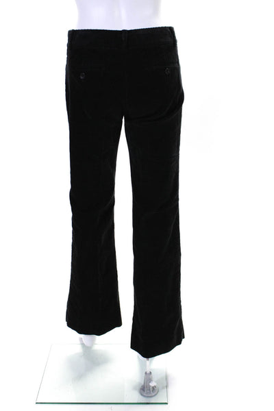 Theory Womens Cotton Corduroy Low-Rise Flared Pants Trousers Black Size 2