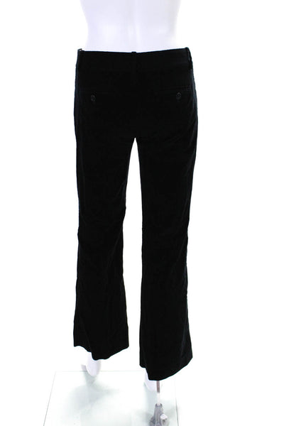 Theory Womens Cotton Corduroy Low-Rise Wide Leg Pants Trousers Black Size 2