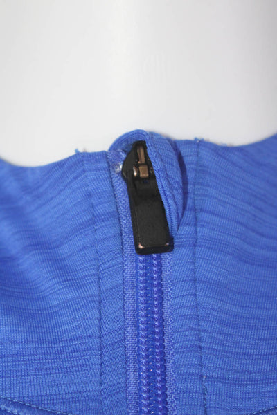 Athleta Womens Blue Full Zip Long Sleeve Hooded Active Track Jacket Size S