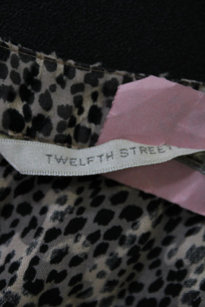 Twelfth Street by Cynthia Vincent Womens Animal Print Shirt Brown Size Petite