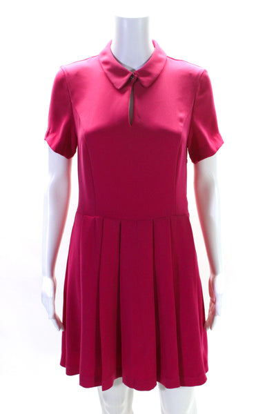 Opening Ceremony Barneys New York Womens Short Sleeves Pleated Dress Pink Size 2